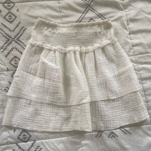 white tiered skirt